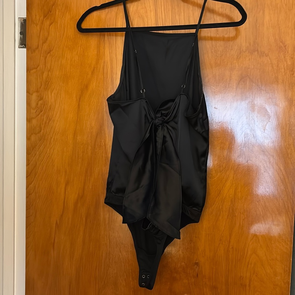 Abercrombie and Fitch satin tie back bodysuit